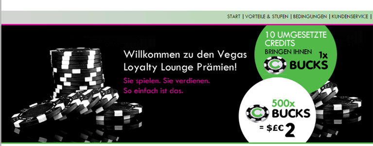 Vegas Loyalty Lounge als Zusatzangebot