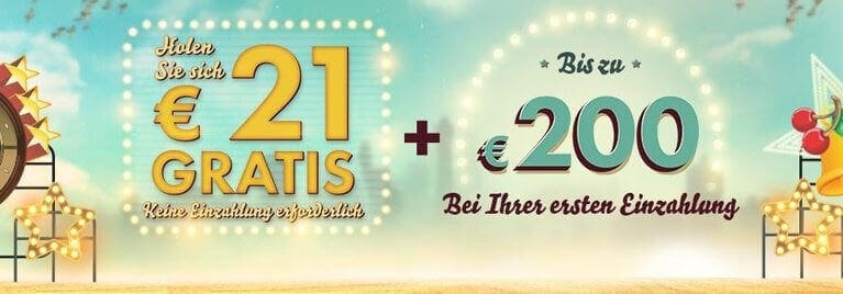 21 Euro gratis Bonus im 777 Casino sichern