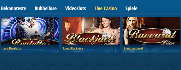 Live-Casino Angebot