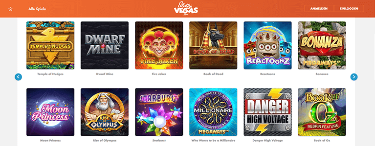 Slotty Vegas Casino Spiele